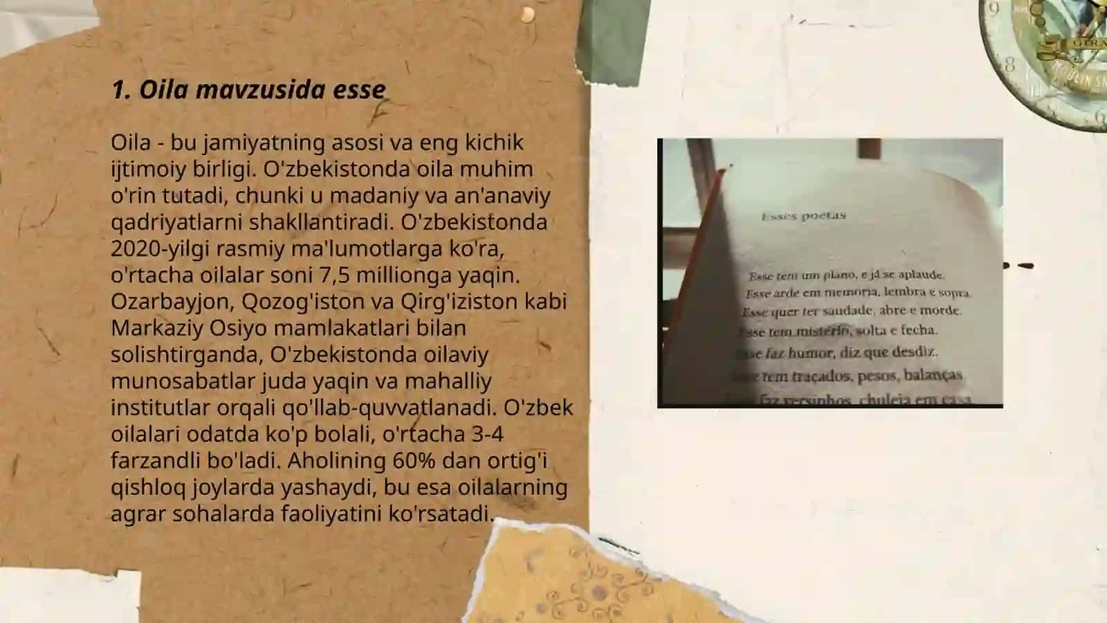 Oila mavzusida esse 3