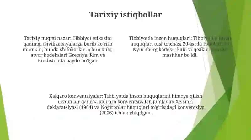 Tibbiyotda Inson Huquqlari 3