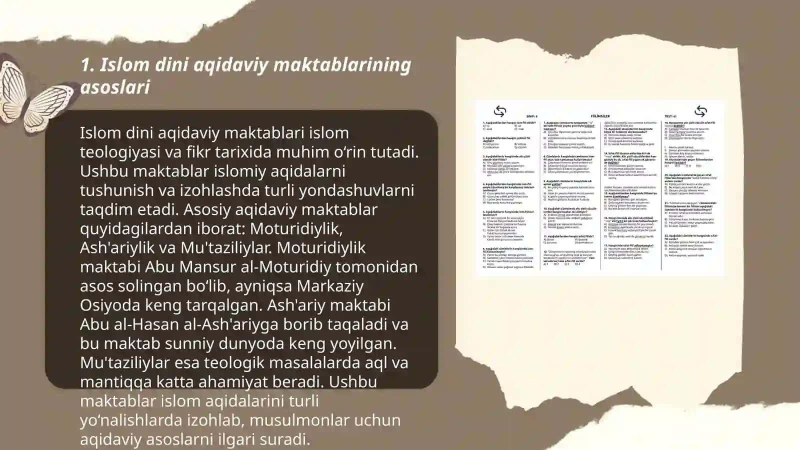 Islom dini aqidaviy maktablari va ularning hozirgi davrdagi ahamiyati 3