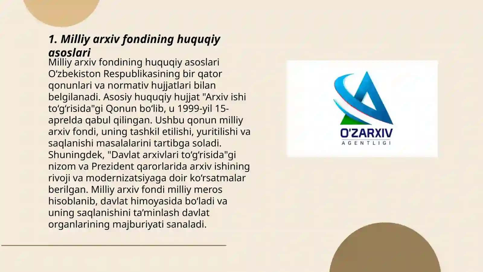 Milliy arxiv fondi hujjatlarini roʻyxatdan oʻtkazish 3