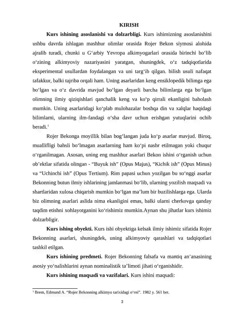 Rojer Bekon nominalistik ta’limoti 3
