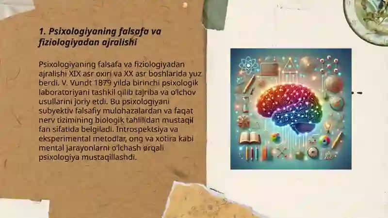 Psixologiyaning alohida fan sifatida vujudga kelishi 3