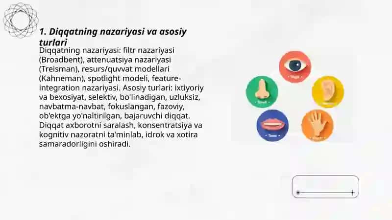 Diqqatning nazariyasi va asosiy turlari 3