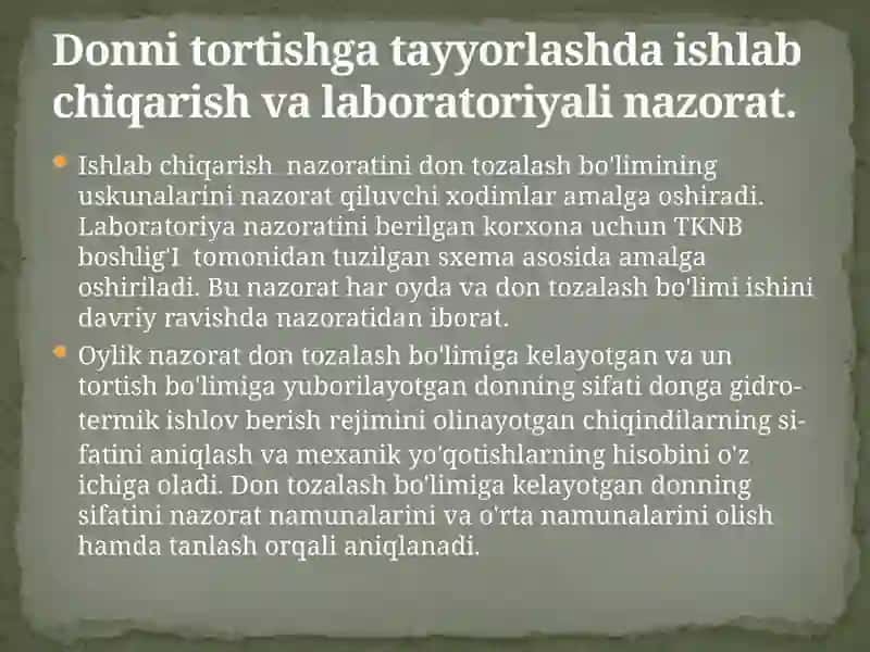 Un zavodlarida texnologik jarayonlarni nazorati. 3