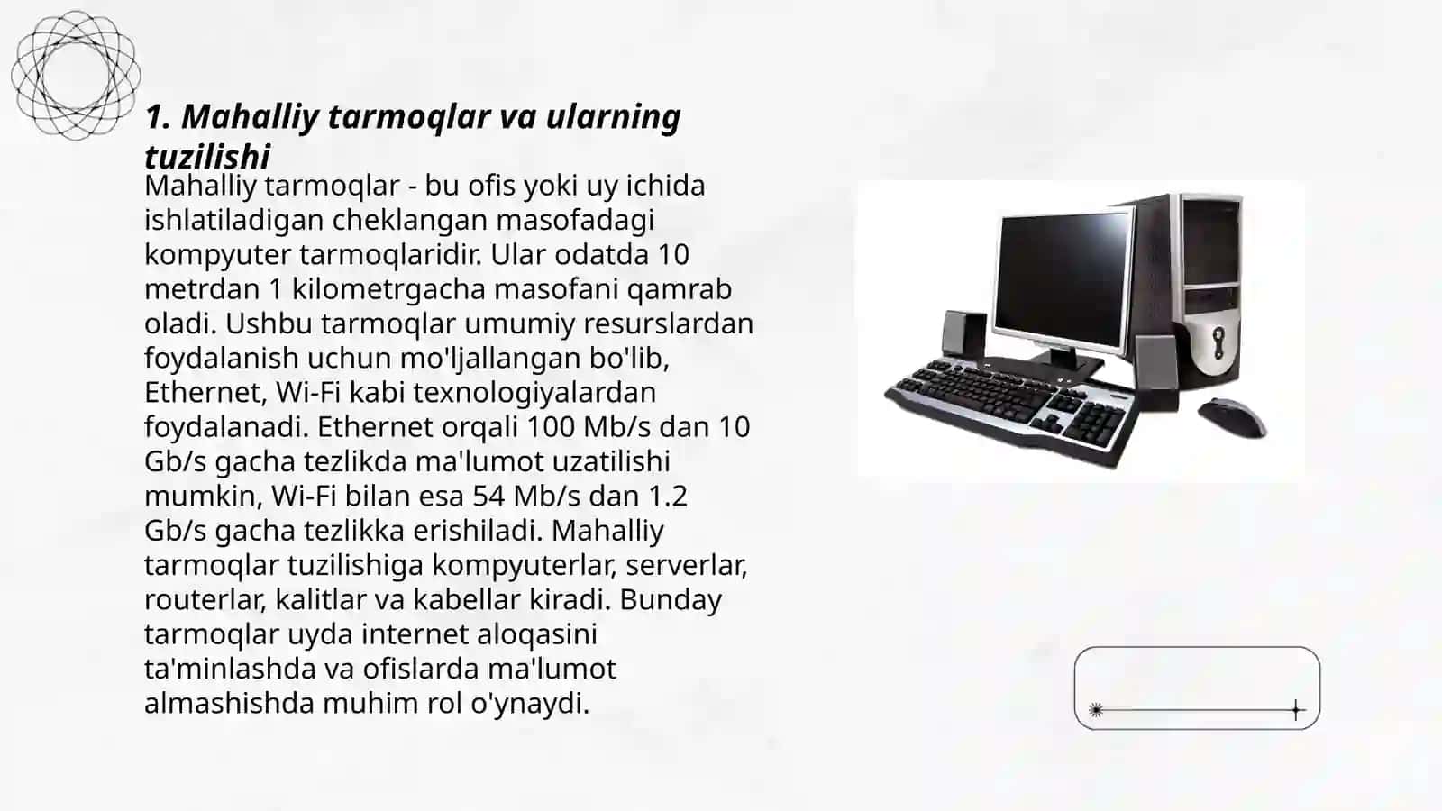 Mahalliy va global kompyuter tarmoqlari 3