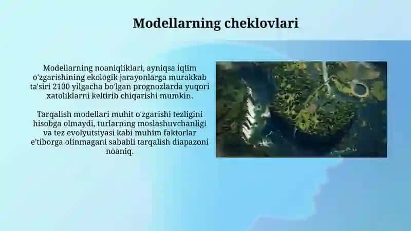 Kamyob va endem turlarni kelajakdagi potensial tarqalishini bioiqlimiy modellashtirish 3