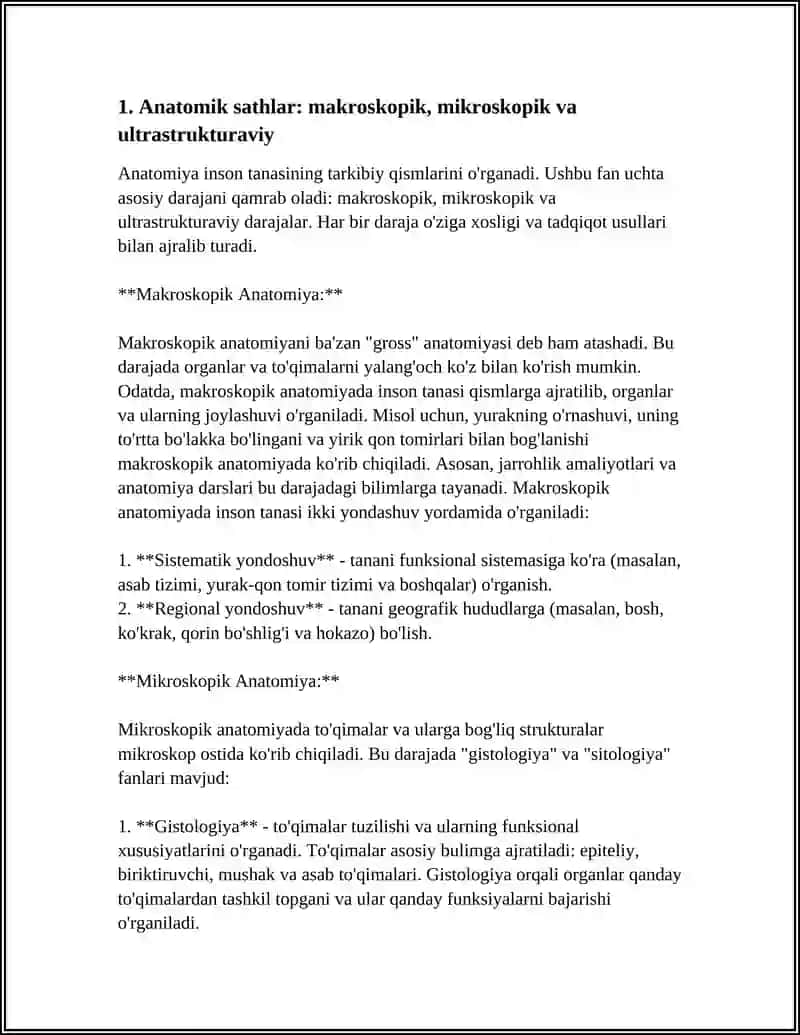 ANATOMIK SATHLAR. SUYAKLAR TUZILISHI VA KLASSIFIKATSIYASI 3
