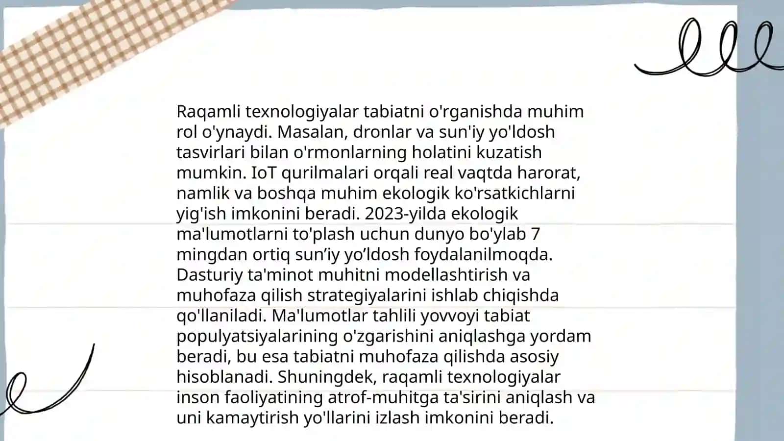 Raqamli texnologiyalar yordamida tabiatni o'rganish 3