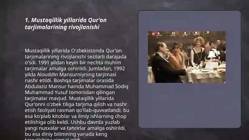 Mustaqillik yillarida Qur onning o'zbek tiliga tarjima qilinishi va tafsirlari 3