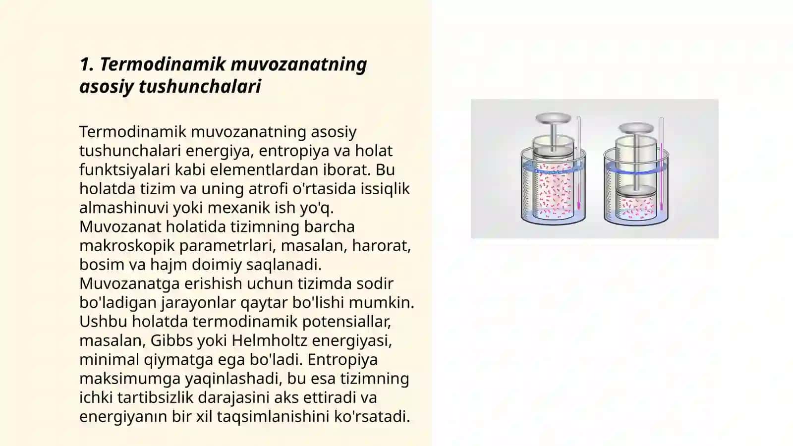 Termodinamik sistemalarda muvozanat shartlari 3