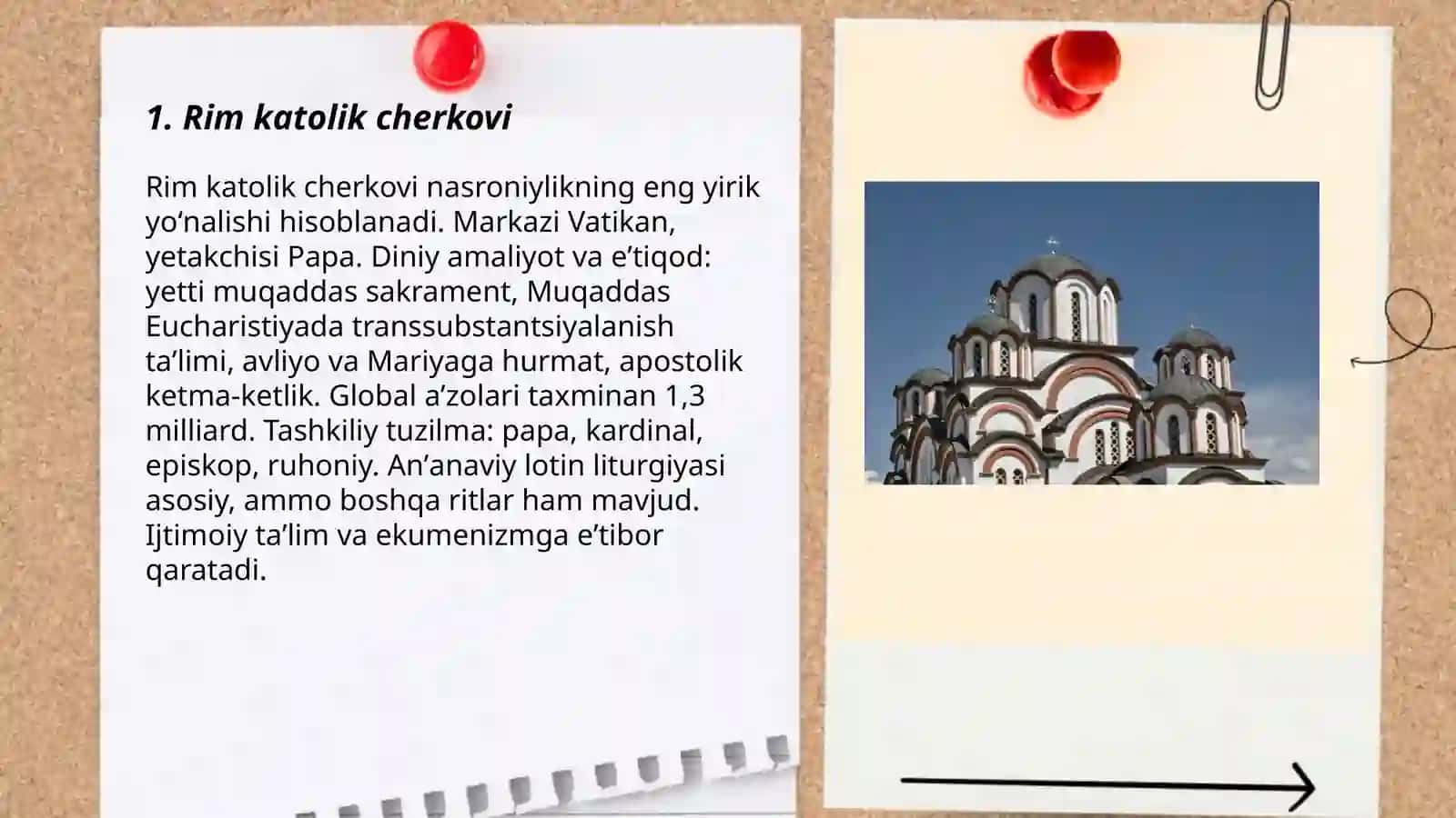Xristian dinining yirik yoʻnalishlari va oqimlari 3