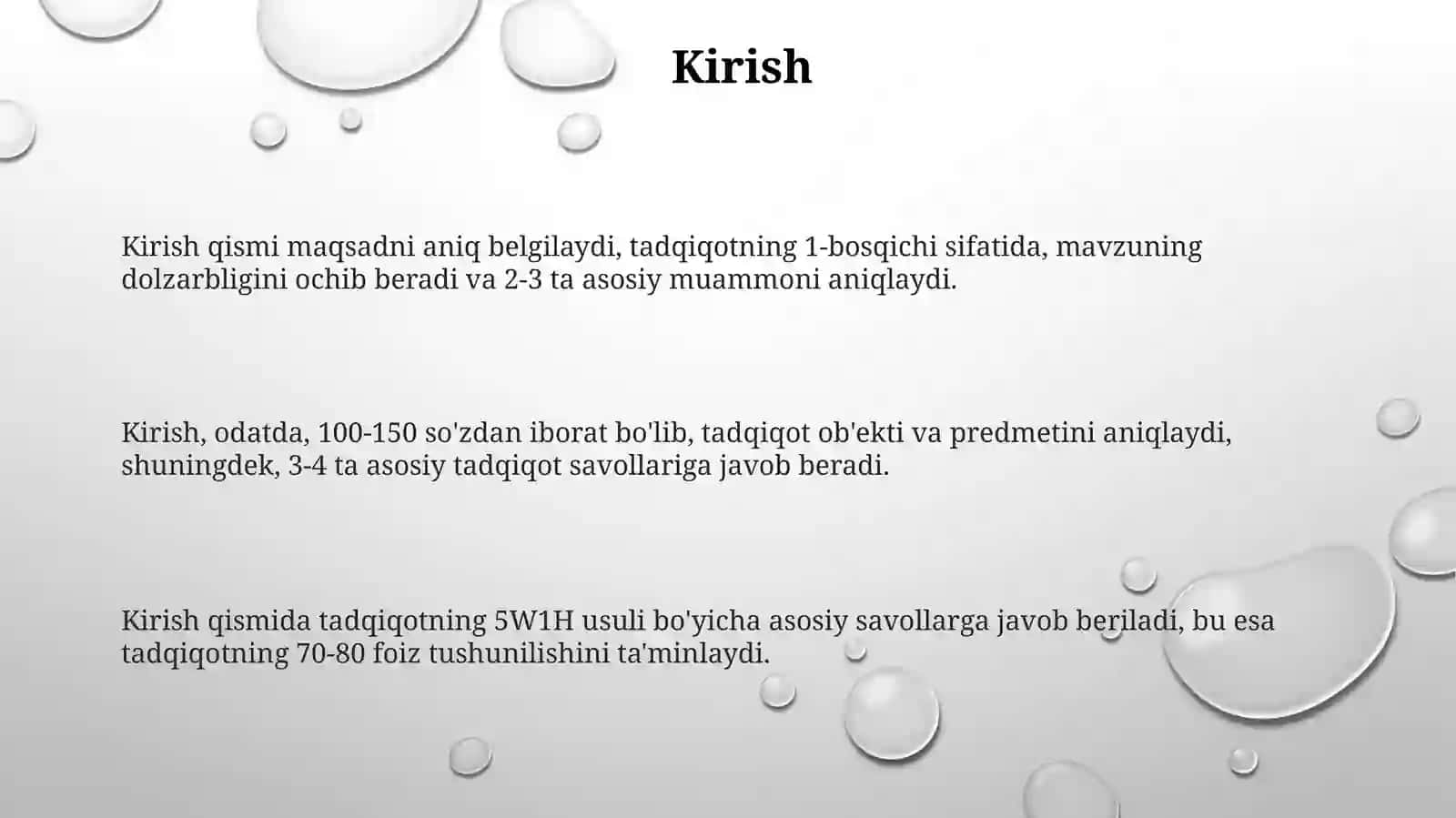 Kirish qismi maqsad va maqsad yoki muammolarni bayon etish maqsadlari 3