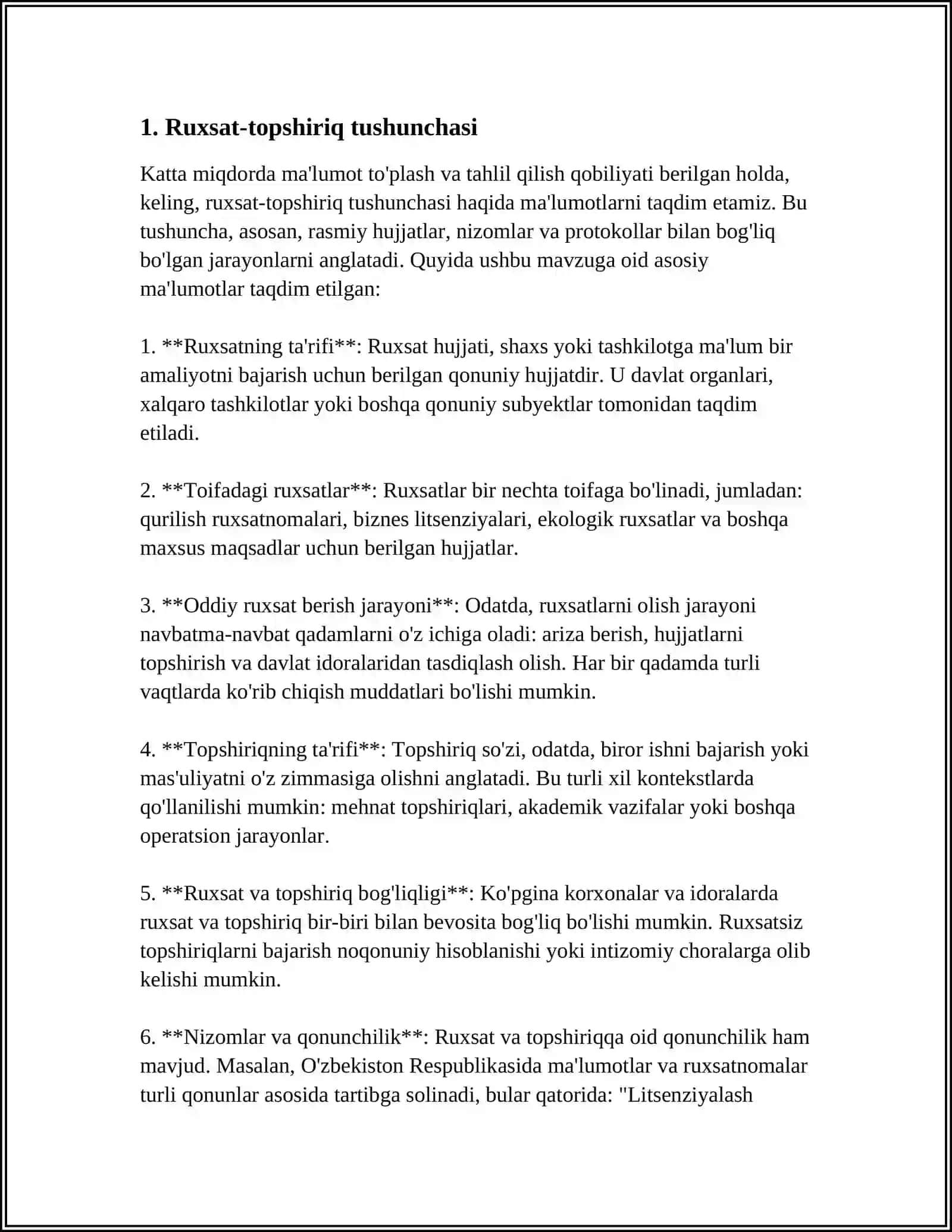 YUQORI XAVFLI ISHLAB CHIQARISH KORXONALARIDA RUXSAT-TOPSHIRIQ BERISH ISHLARI TARTIBI 3
