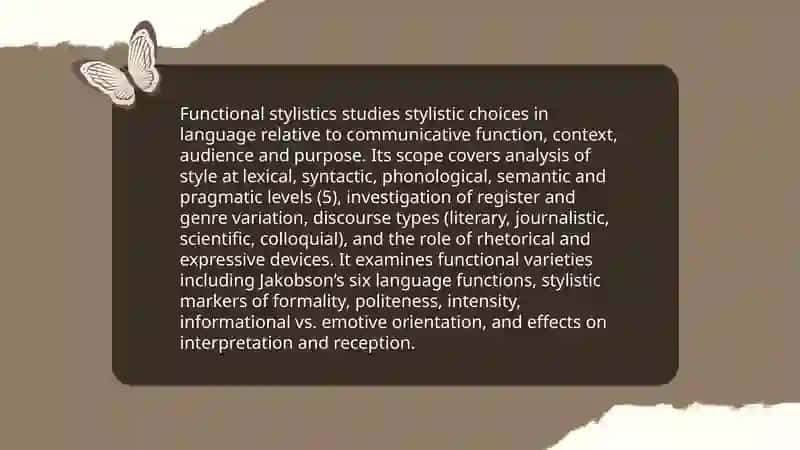 Functional stylistics 3