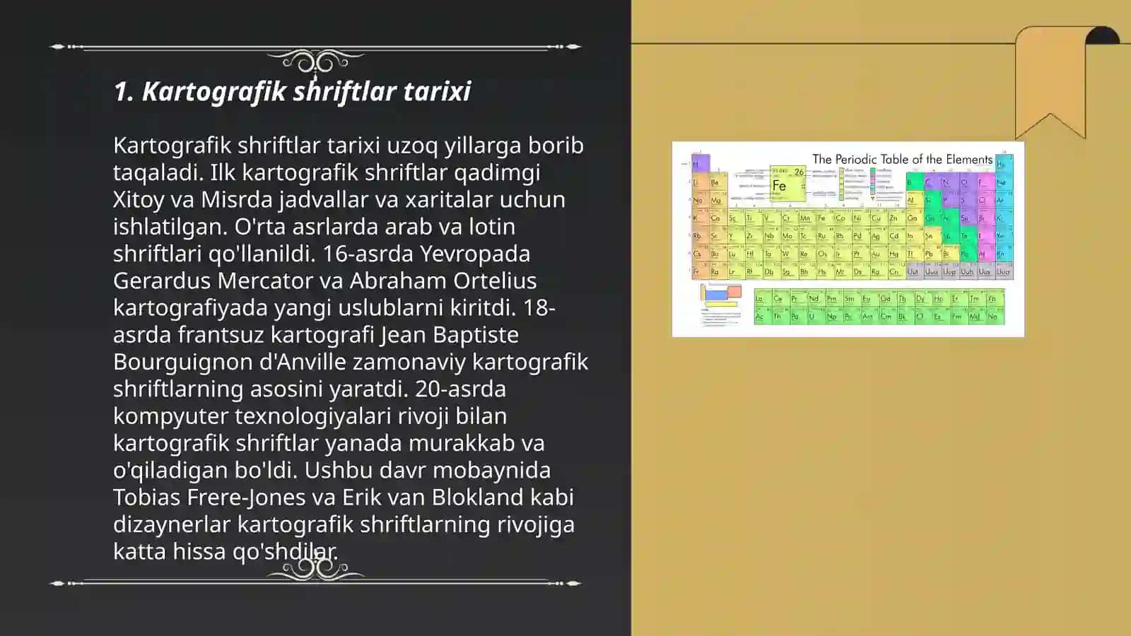 Kartografik shriftlar, yozuvlarni kartalarga joylashtirish 3