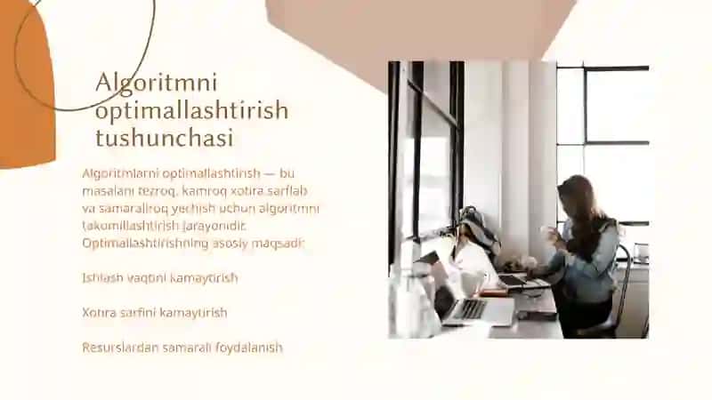Algoritmlarni optimallashtirish usullari 3