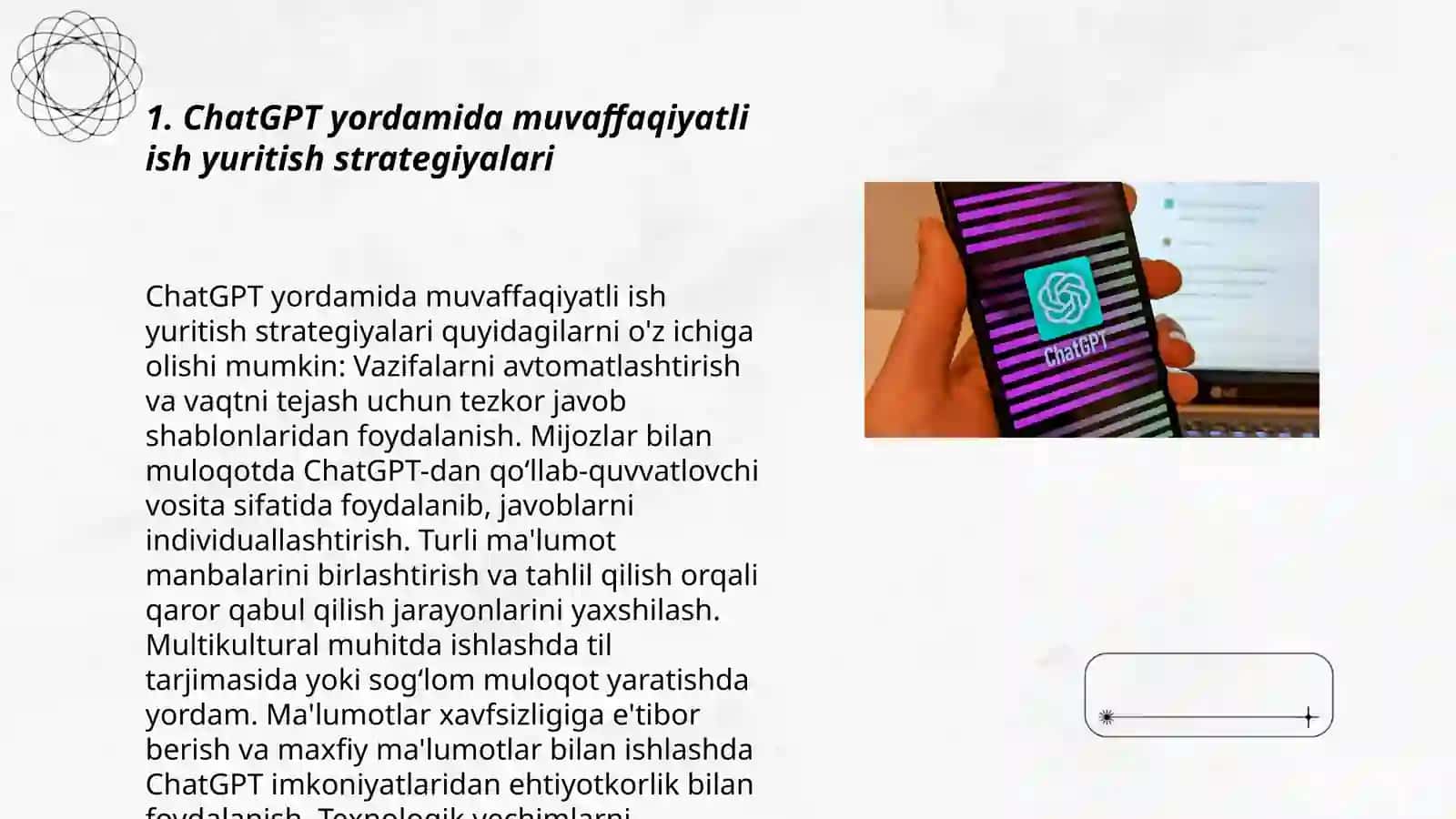ChatGPT yordamida muvaffaqiyatli ish yuritish strategiyalari 3