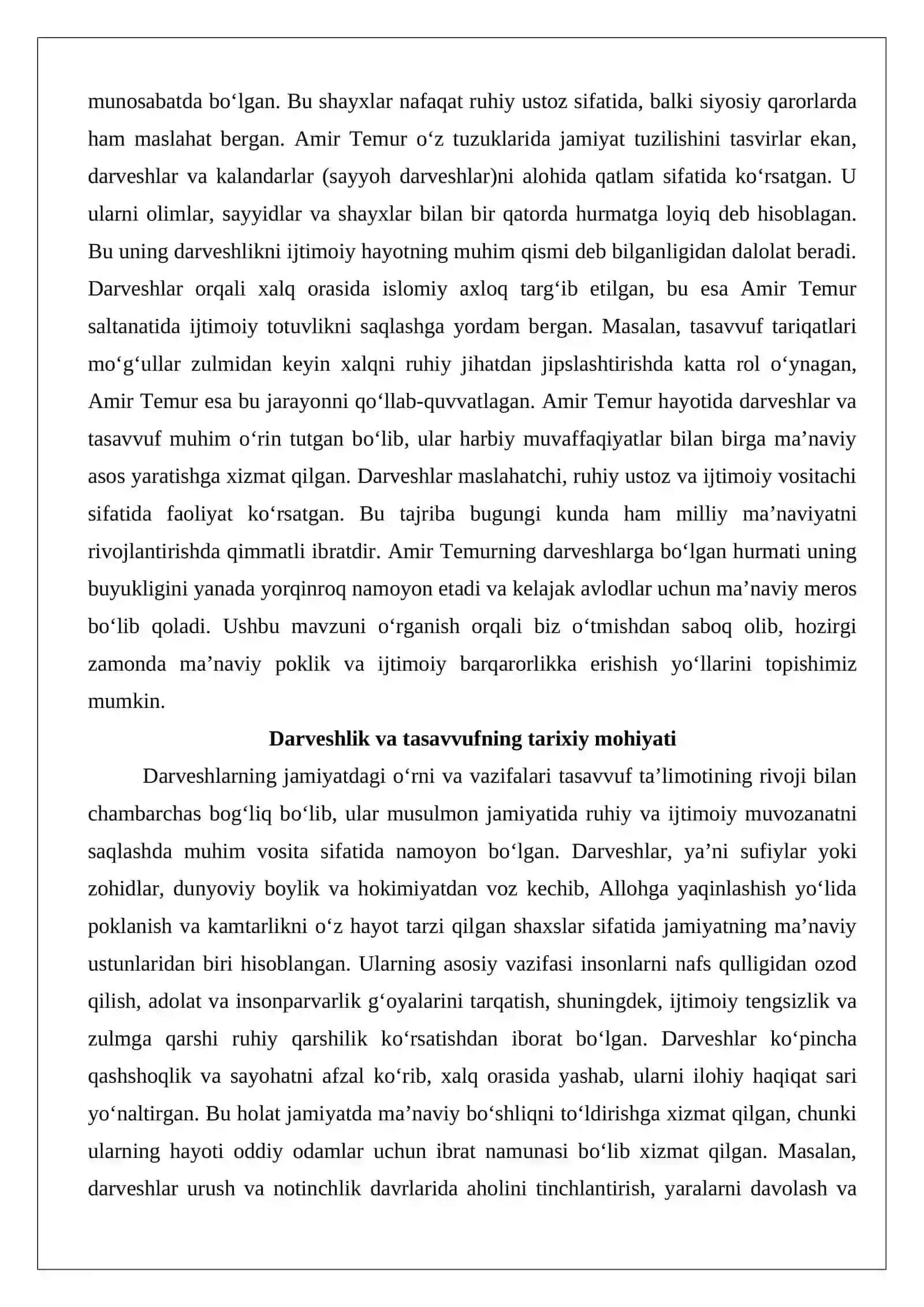 Amir Temur hayotida darveshlarning tutgan o‘rni va ro‘li 3