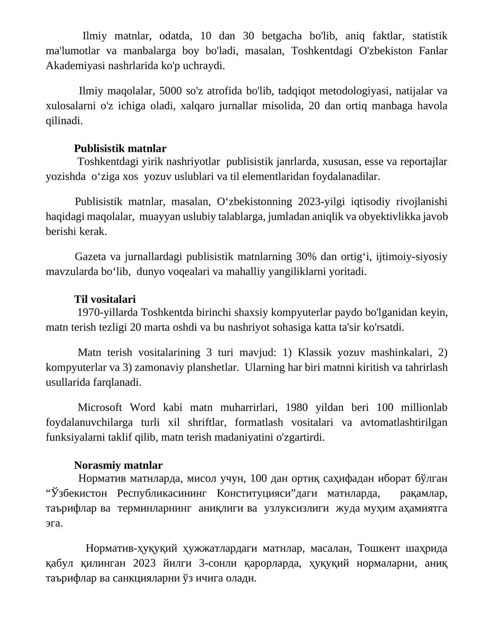 Matn uslublari va turlari 3