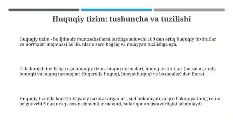 Huquqiy tizim: tushuncha va tuzilishi 3