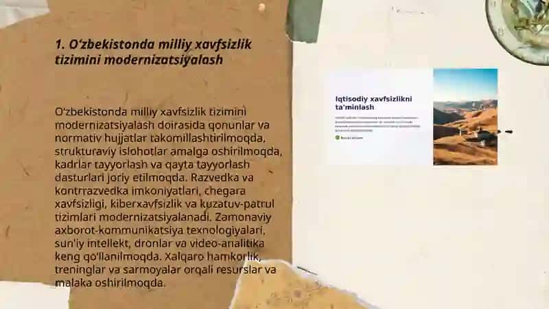 O‘zbekistonda milliy xavfsizlik tizimini modernizatsiyalash 3