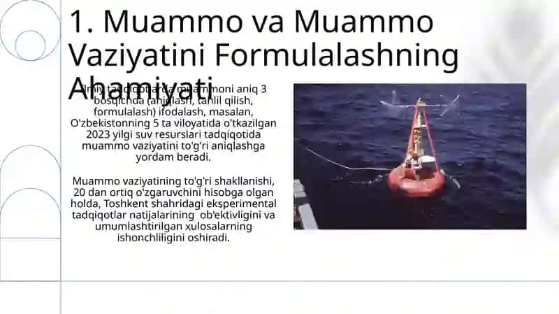 Ilmiy tadqiqotda muommo va muommoli vaziyatning o'zaro bog'liqligi 3