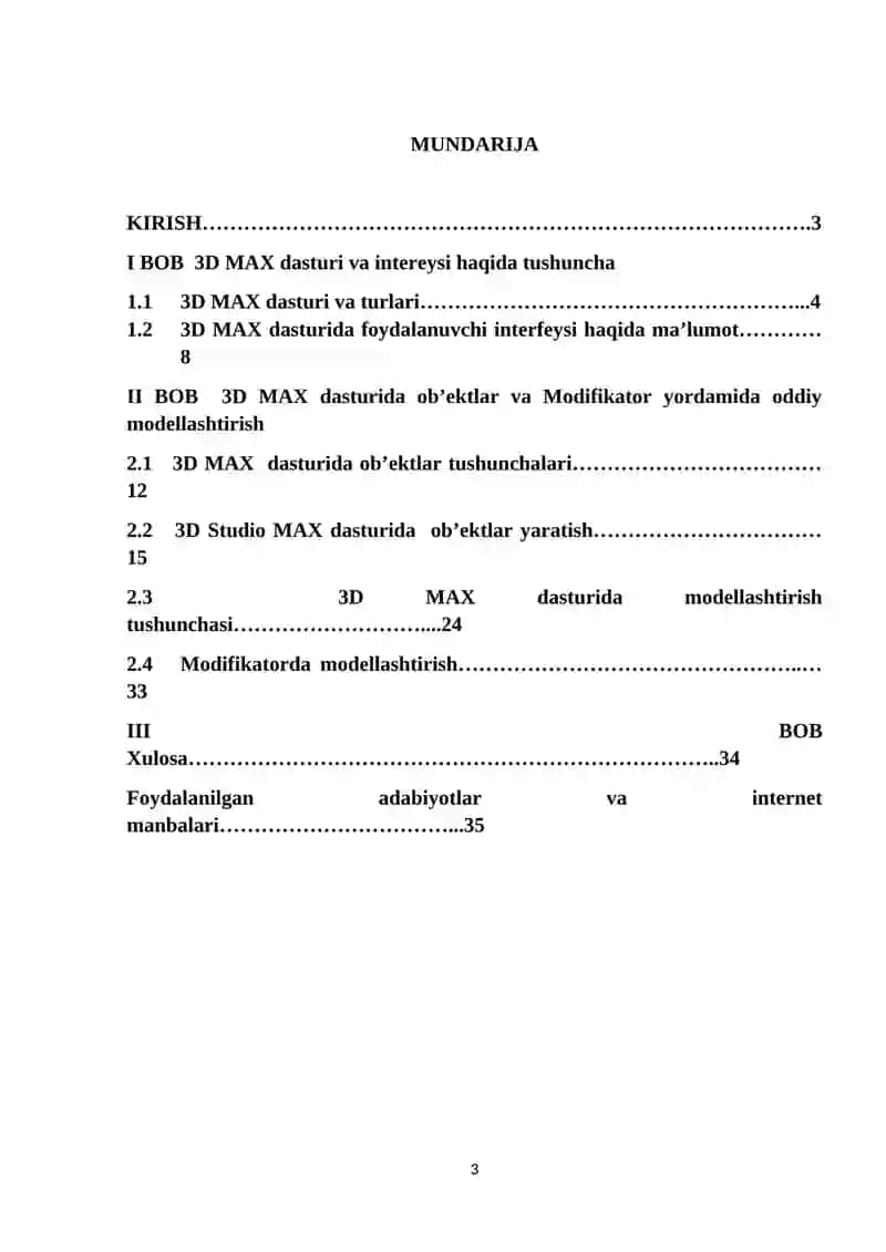 Modifikatorlar yordamida oddiy modellashtirish 3