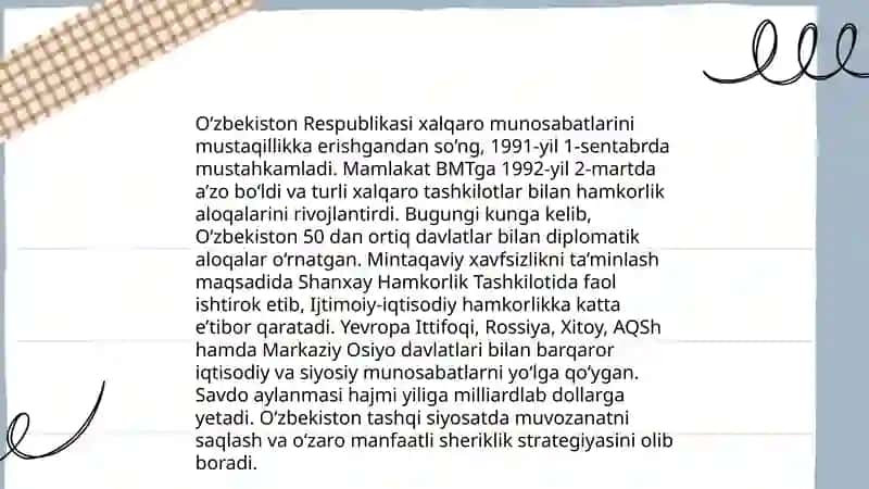 O‘zbekiston va jahon hamjamiyati 3