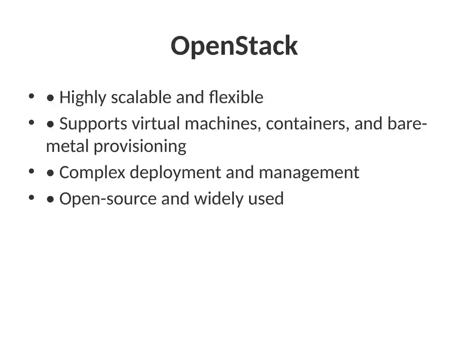 Open-Source Software Platforms for Private Clouds 3