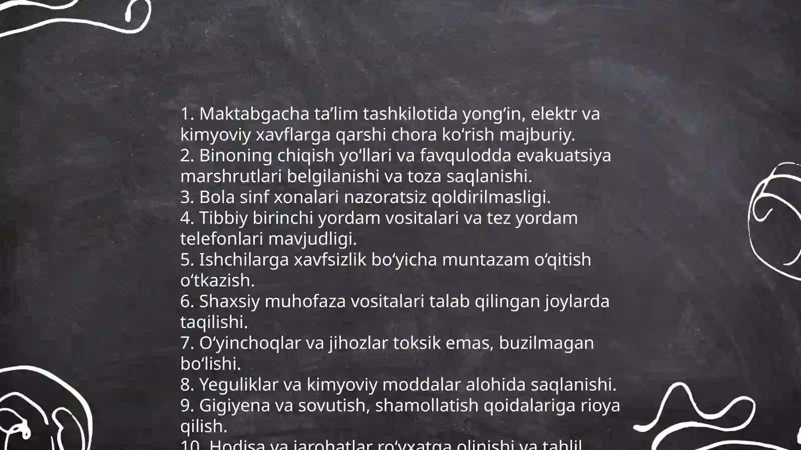 Maktabgacha taʼlim tashkilotida mehnat muxofaza qilish qoidalari 3
