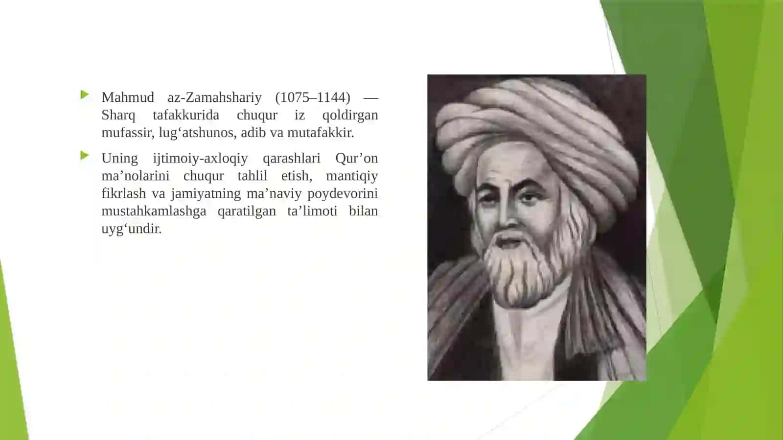 Mahmud az-Zamahshariyning ijtimoiyi-axloqiy va komil inson haqidagi qarashlari 3