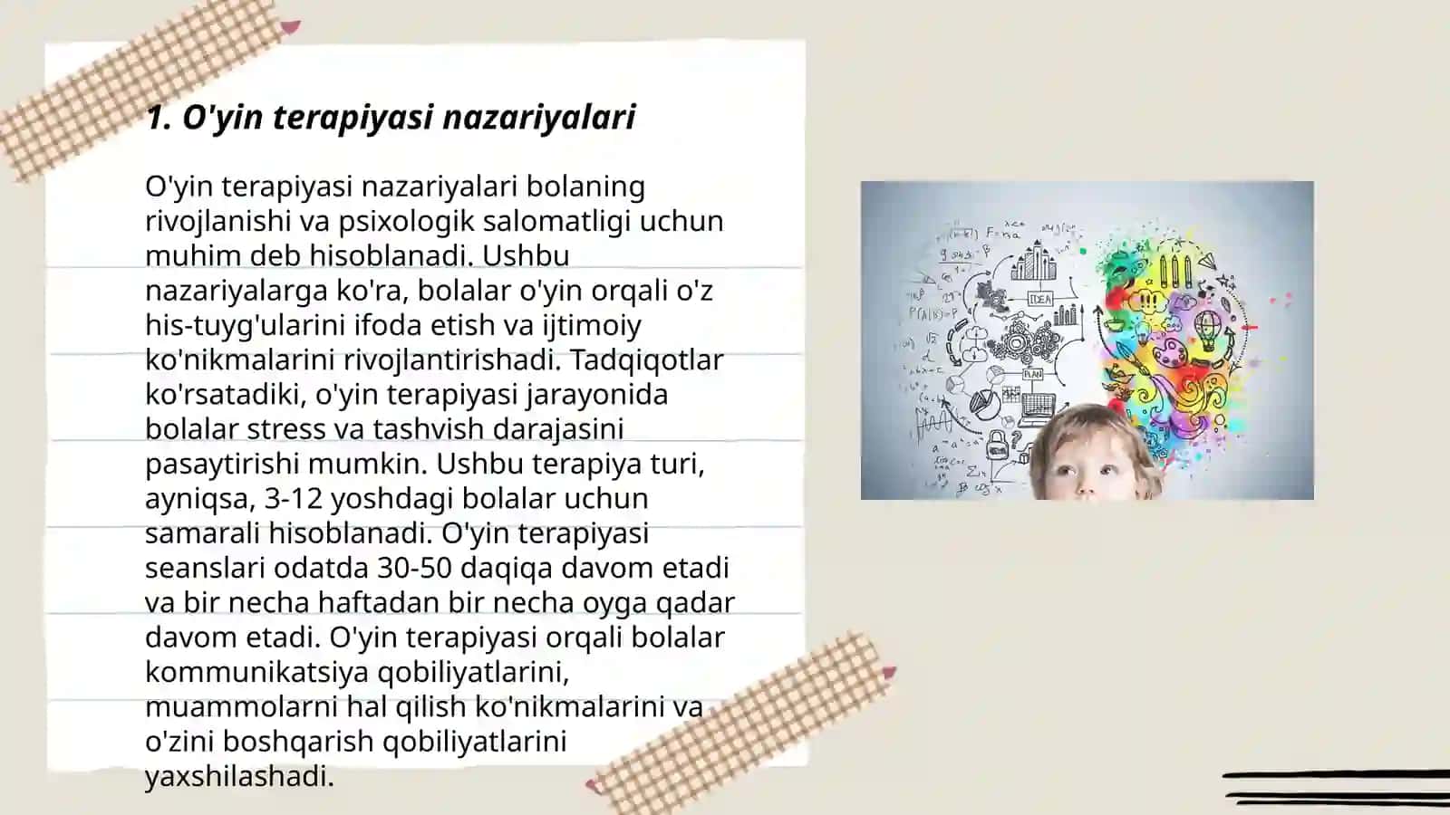 O'yin terapiyasi nazariyalari 3