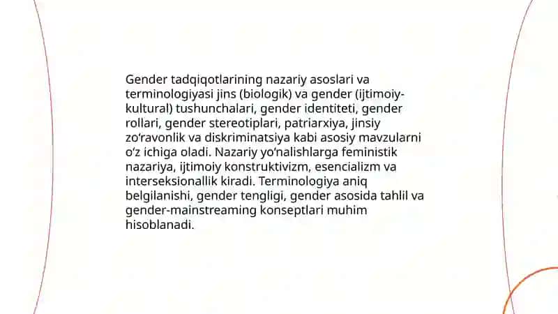 Gender tadqiqotlarning nazariy va metodologik asoslari 3