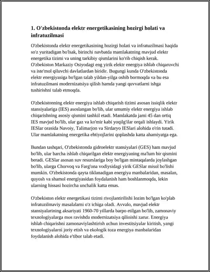 O'ZBEKISTONDA ELEKT ENERGETIKANING RIVOJLANISH ISTIQBOLLARI 3