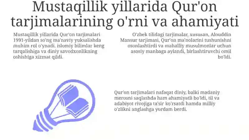 Mustaqillik yillarida Qur'onning o'zbek tiliga tarjimasi va tafsirlari 3