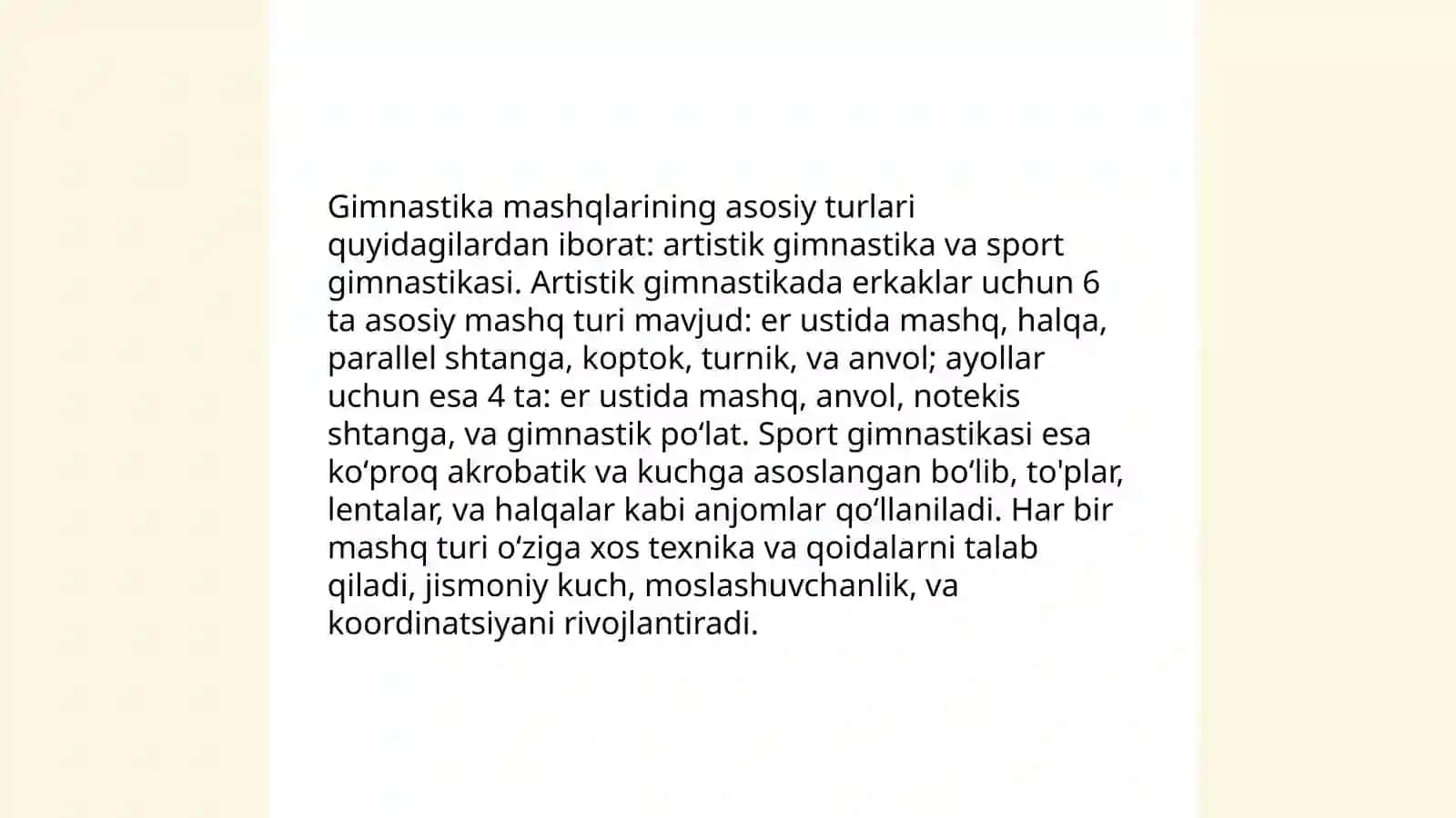 Gimnastika mashqlarini o'rganish metodikasi 3