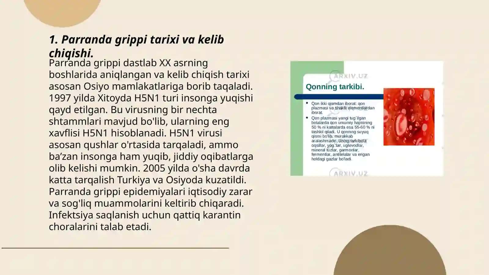 Parranda va chochqa gripi va uning hozirgi kundagi muomolari 3