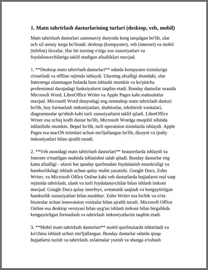 MATNNI TAHRIRLASH DASTURLARI 3