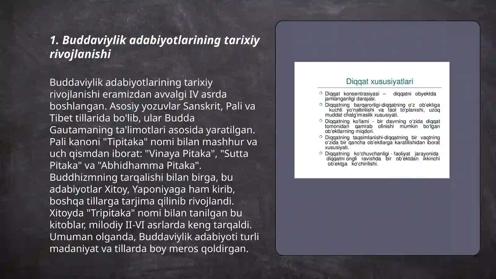 Buddaviylik oqimidagi adabiyotlarning matniy xususiyatlarini o'rganish 3
