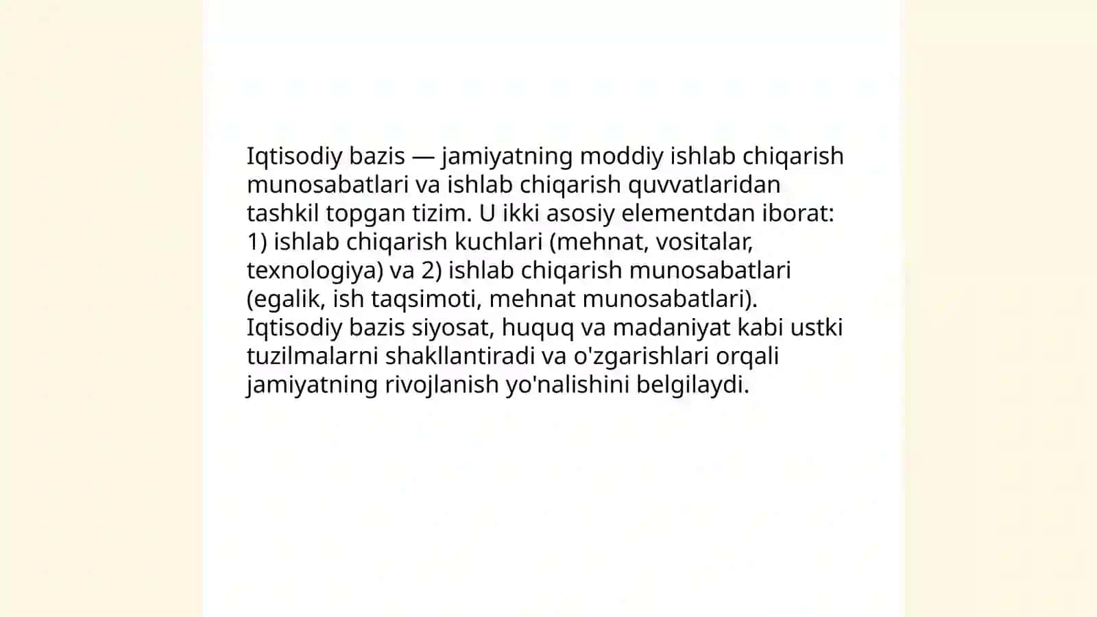 Iqtisodiy bazis tushunchalar 3