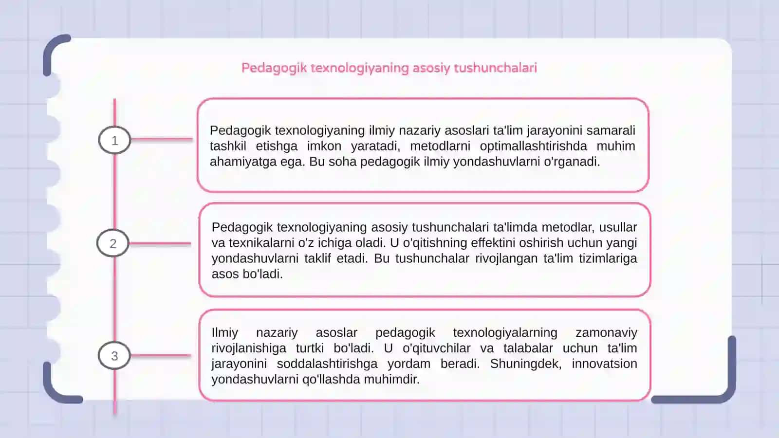 Pedagogik texnologiyaning ilmiy nazariy asoslari 3