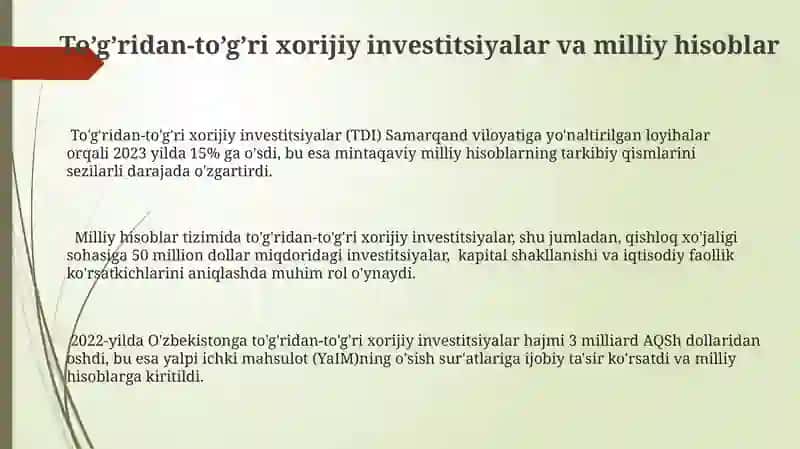 Tashqi iqtisodiy faoliyat statistikasi va miliy hisoblar tizimining o'zaro bog'liqligi 3