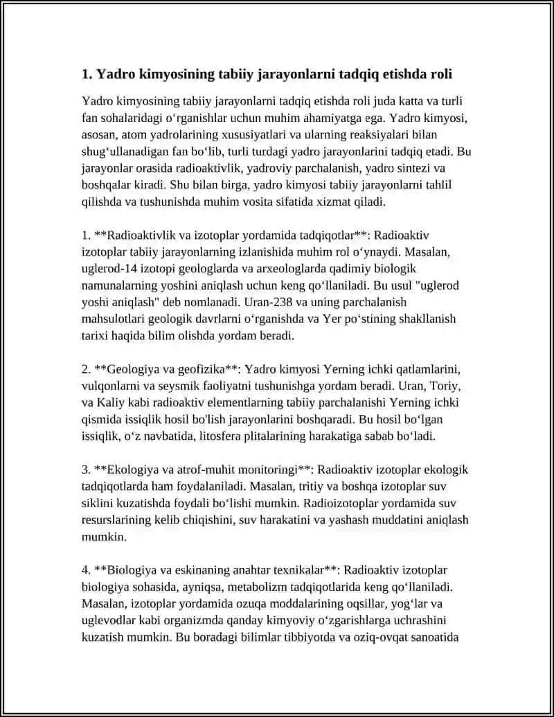 YADRO KIMYOSINING TIBBIYOTDAGI ÒRNI. KRIMINALISTIKADA KIMYONING ÒRNI 3
