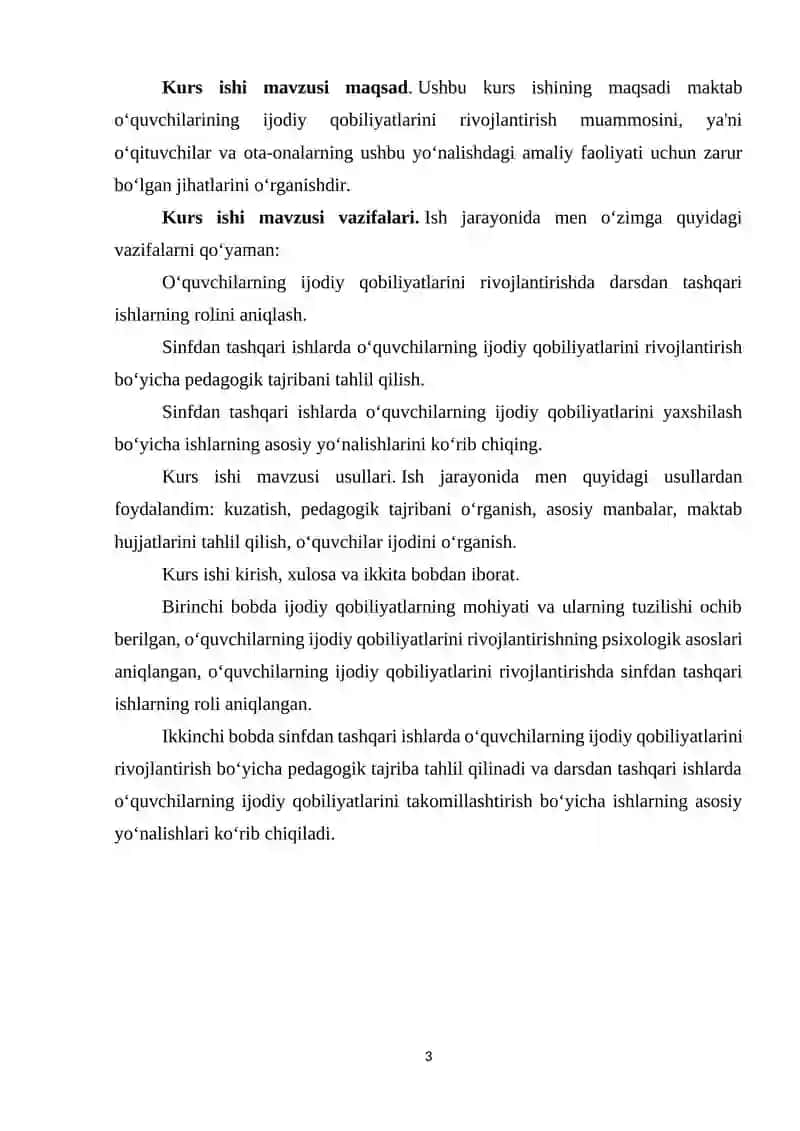Sinfdan tashqari ishlarda o‘quvchilarning ijodiy qobiliyatining amaliy jihatlari 3