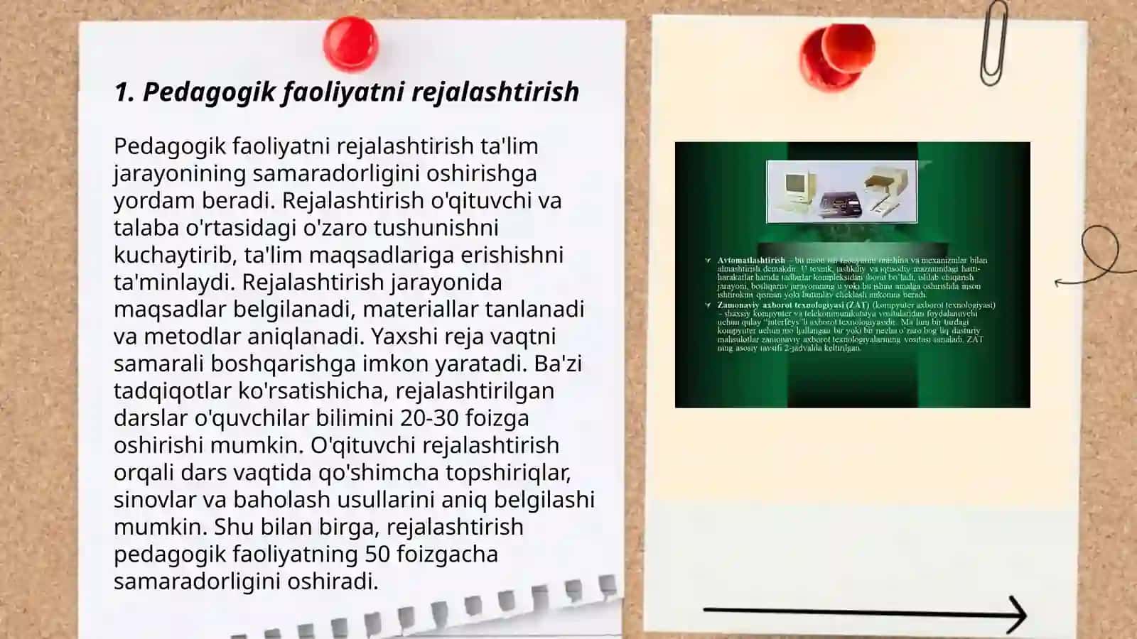 Pedagogik faoliyat bilan boğliq ma'limot-axborot hujjatlari ustida ishlash 3