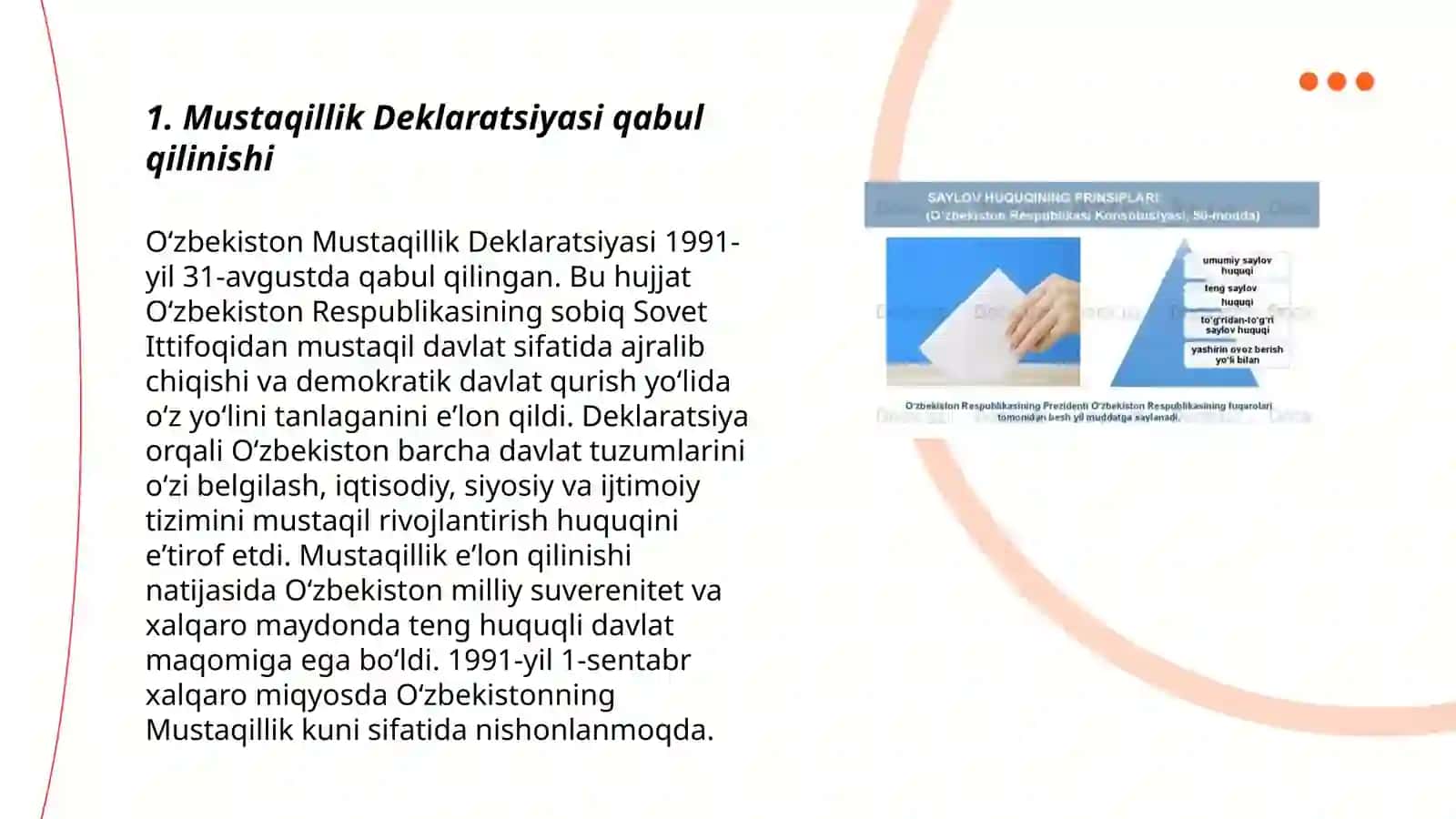O’zbekiston konstitutsiyaviy taraqqiyotining asosiy bosqichlari 3