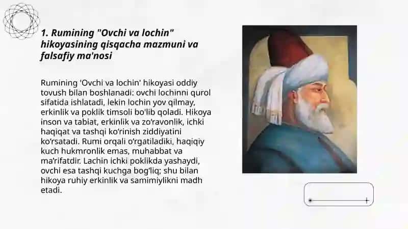 Rumining Ovchi va lochin hikoyasi 3