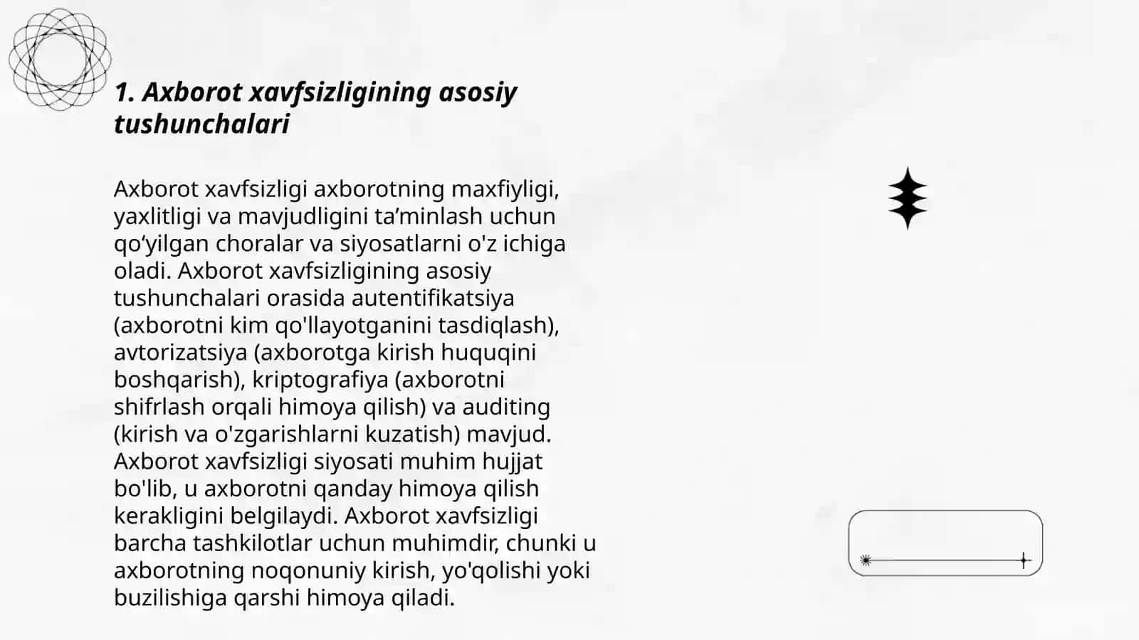 Korxona Faoliyatida Axbarot Xavfsizligi 3