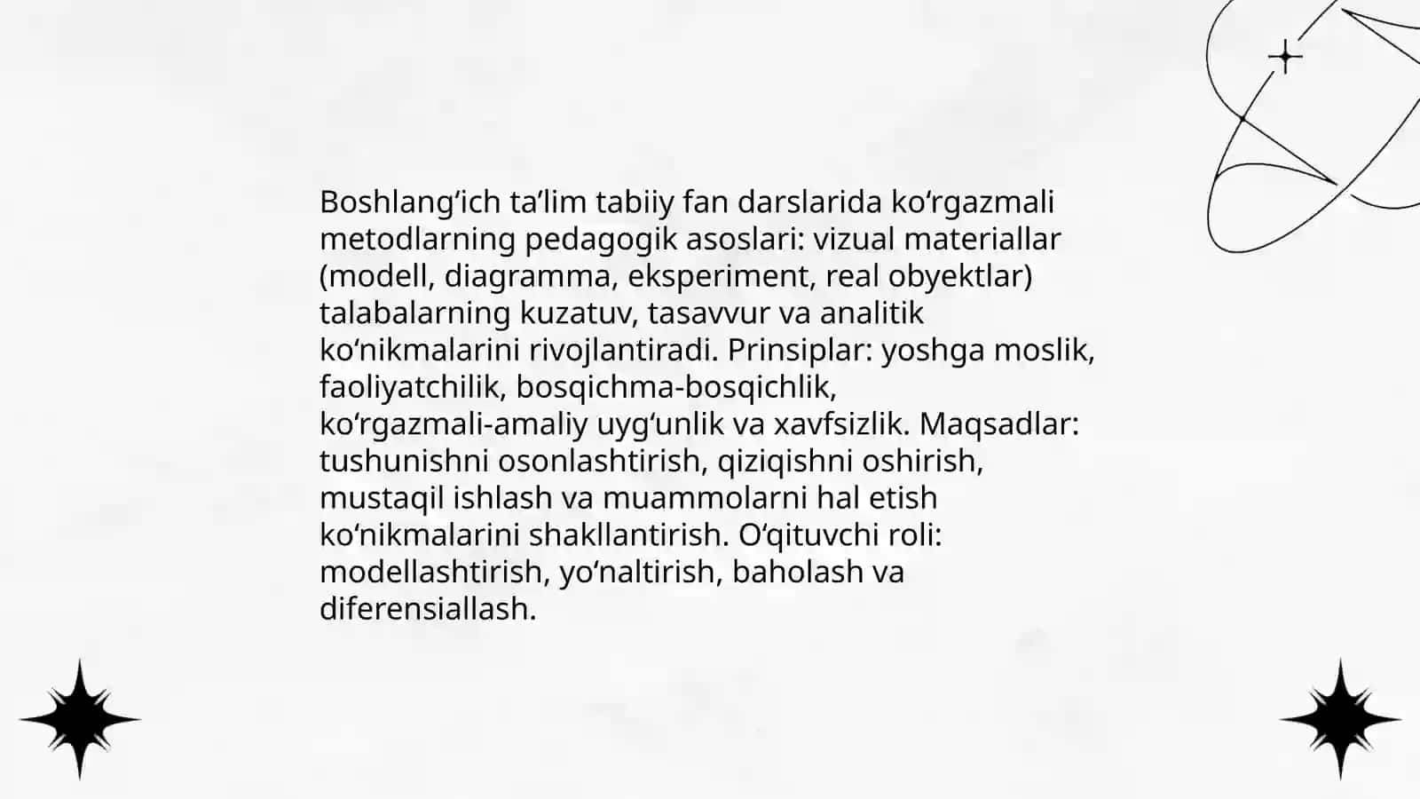 Boshlanĝich ta'lim tabiiy fan darslarida ko'rgazmali metod va zamonaviy raqamli vositalardan foydalanish 3