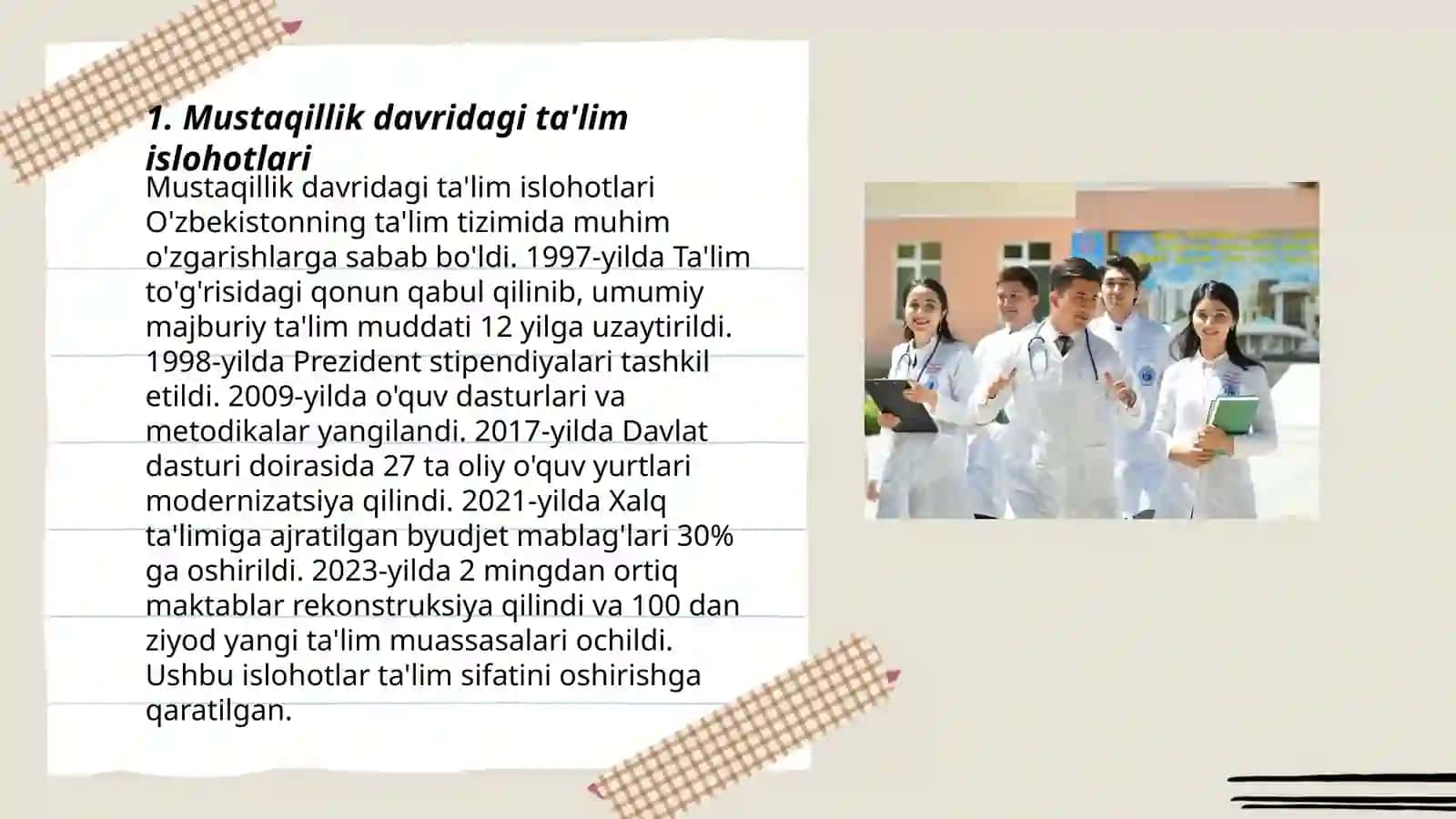 Mustaqillik davridagi ta'lim islohotlari 3
